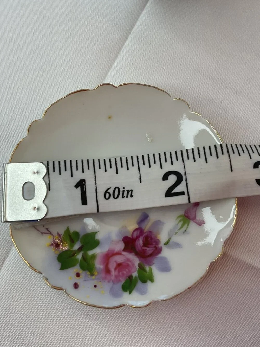 Vintage Miniature Japanese Hand Painted Cup & Saucer Set Cottage Dollhouse Tea